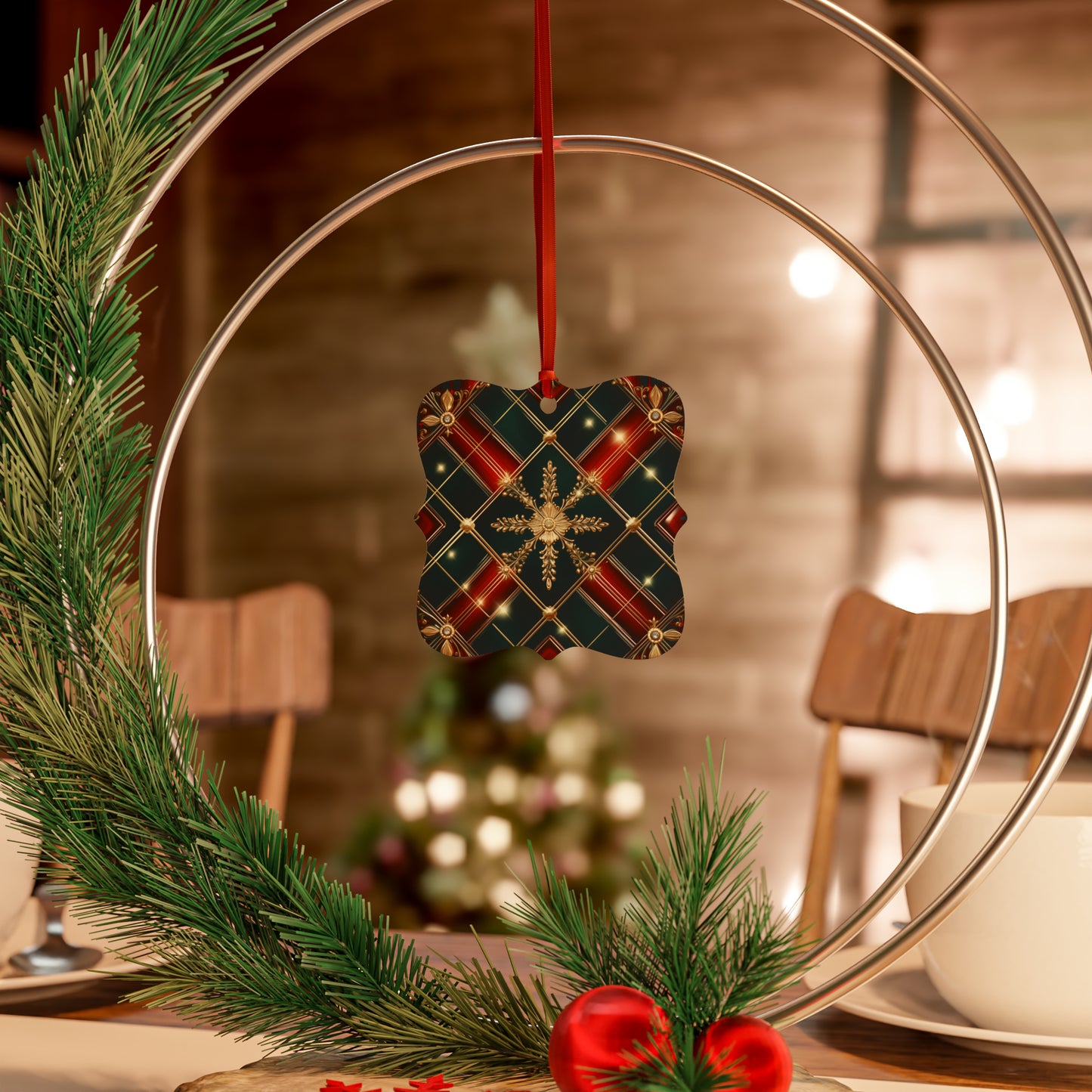Christmas Snowflake | Christmas Tree Ornament | Aluminum | (Avaialble as 1pc, 5pcs, 10pcs, 20pcs)