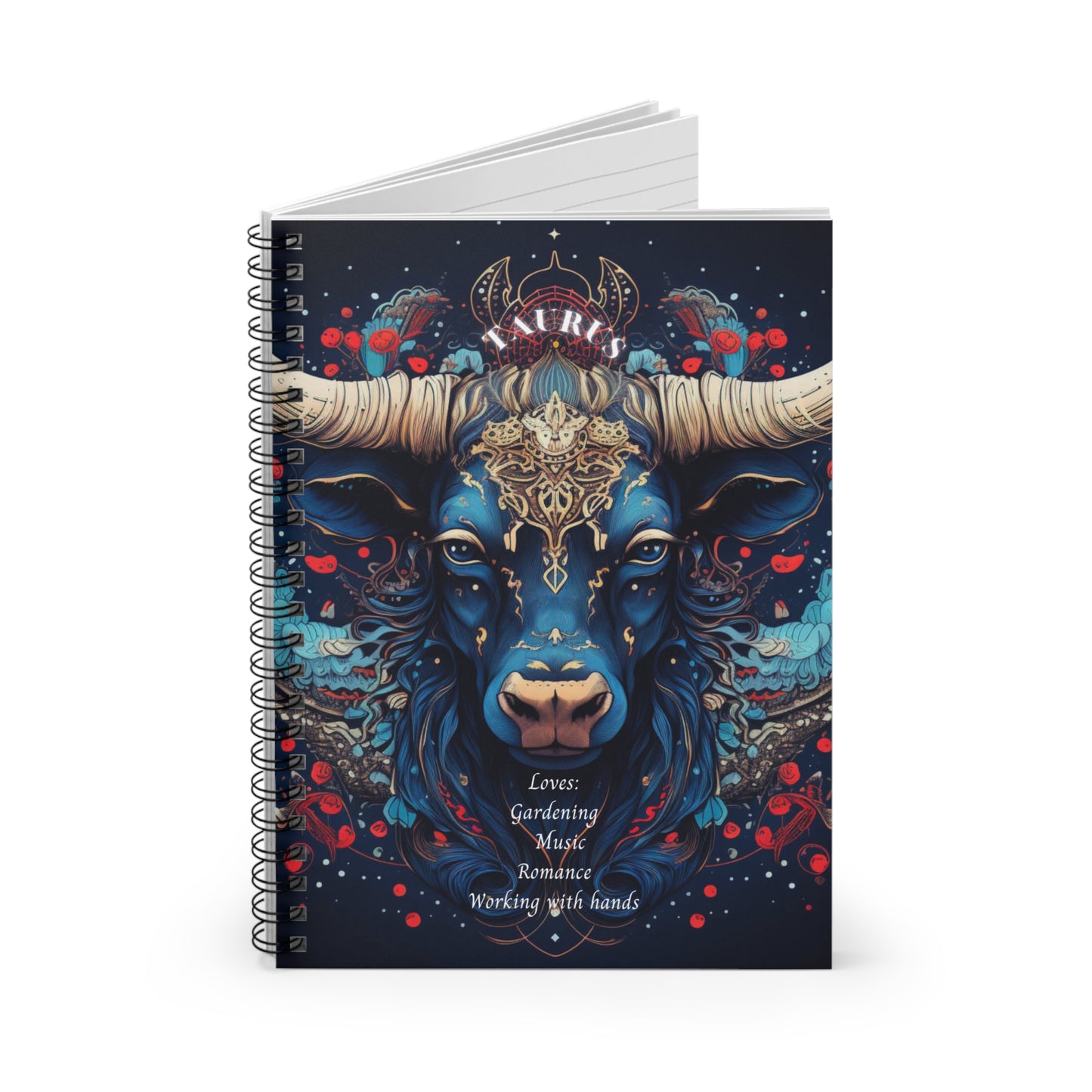 Taurus Zodiac Traits | Original Art | Spiral Notebook - Ruled Line