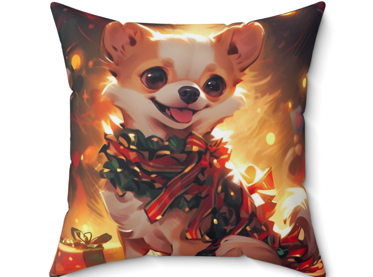 Chihuahua Christmas | Square Pillow | Home Decor