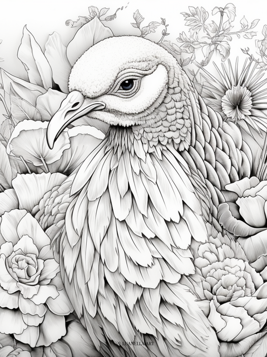 Turkey coloring page | Coloring Page | Instant Digital Download