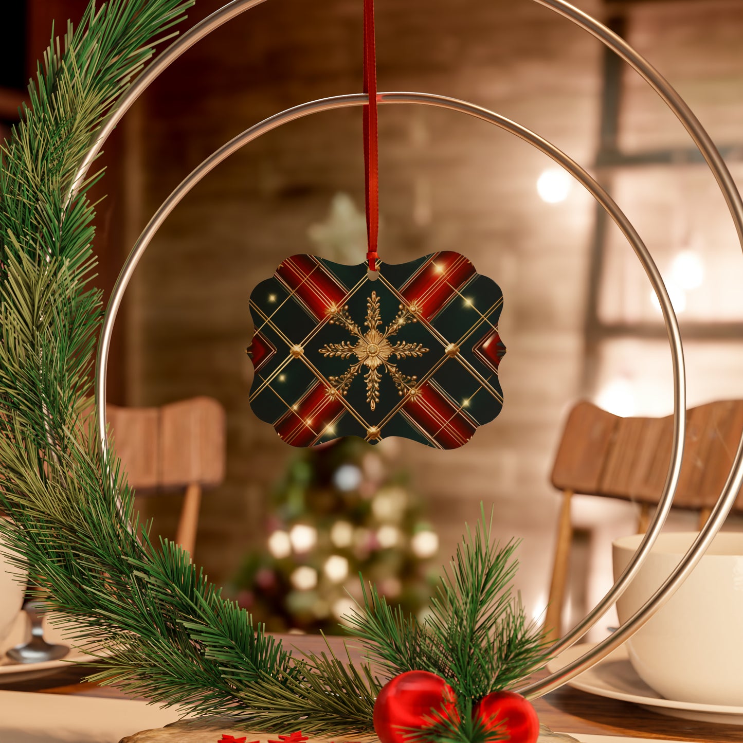 Christmas Snowflake | Christmas Tree Ornament | Aluminum | (Avaialble as 1pc, 5pcs, 10pcs, 20pcs)
