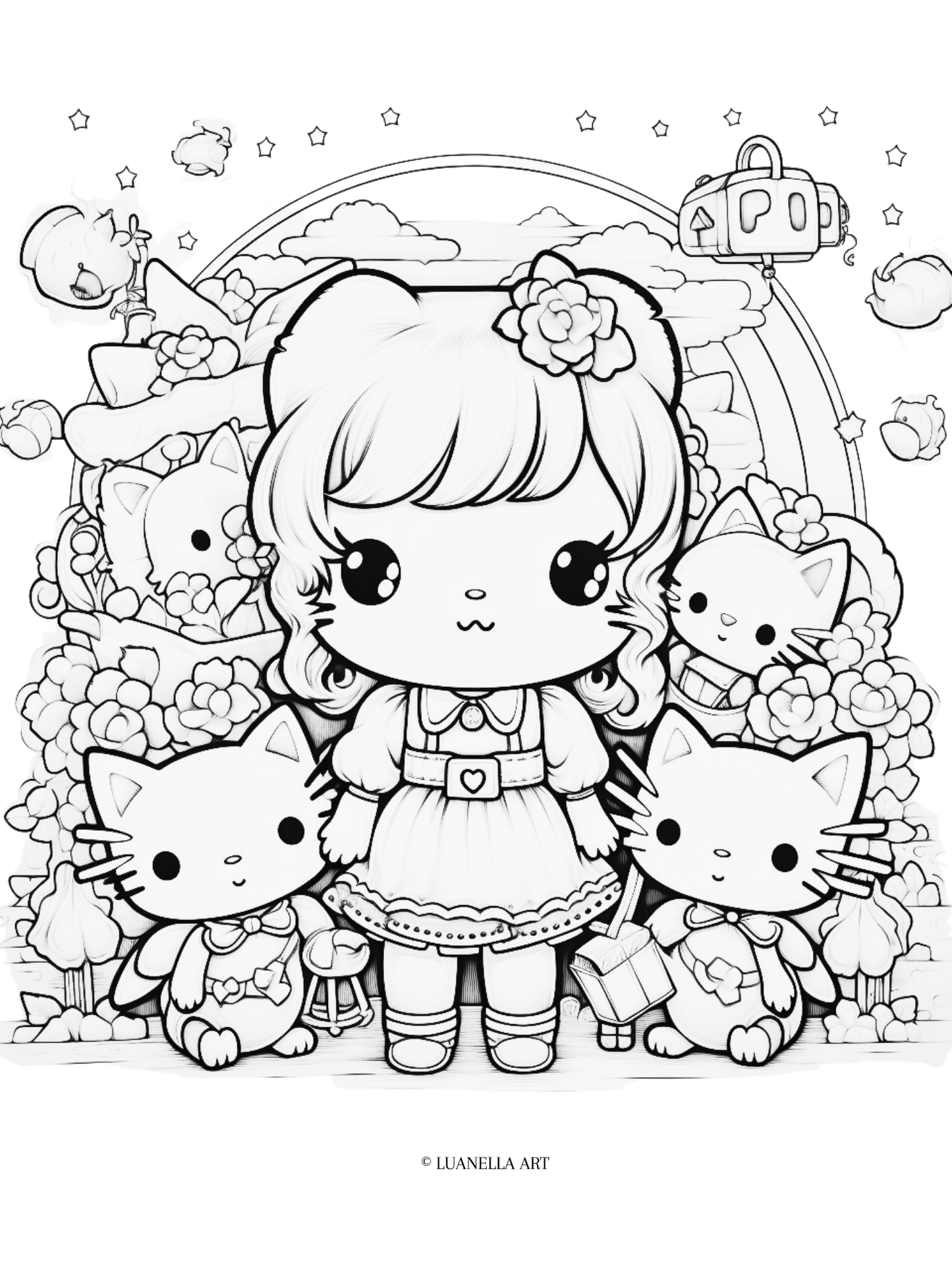 Sanrio, My Melody and friends Coloring Page | Instant Digital Download