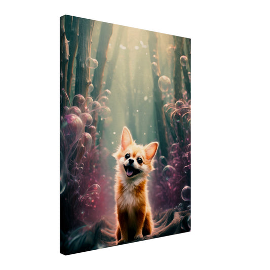 Chihuahua fantasy forest |  Canvas Print | Original Wall Art