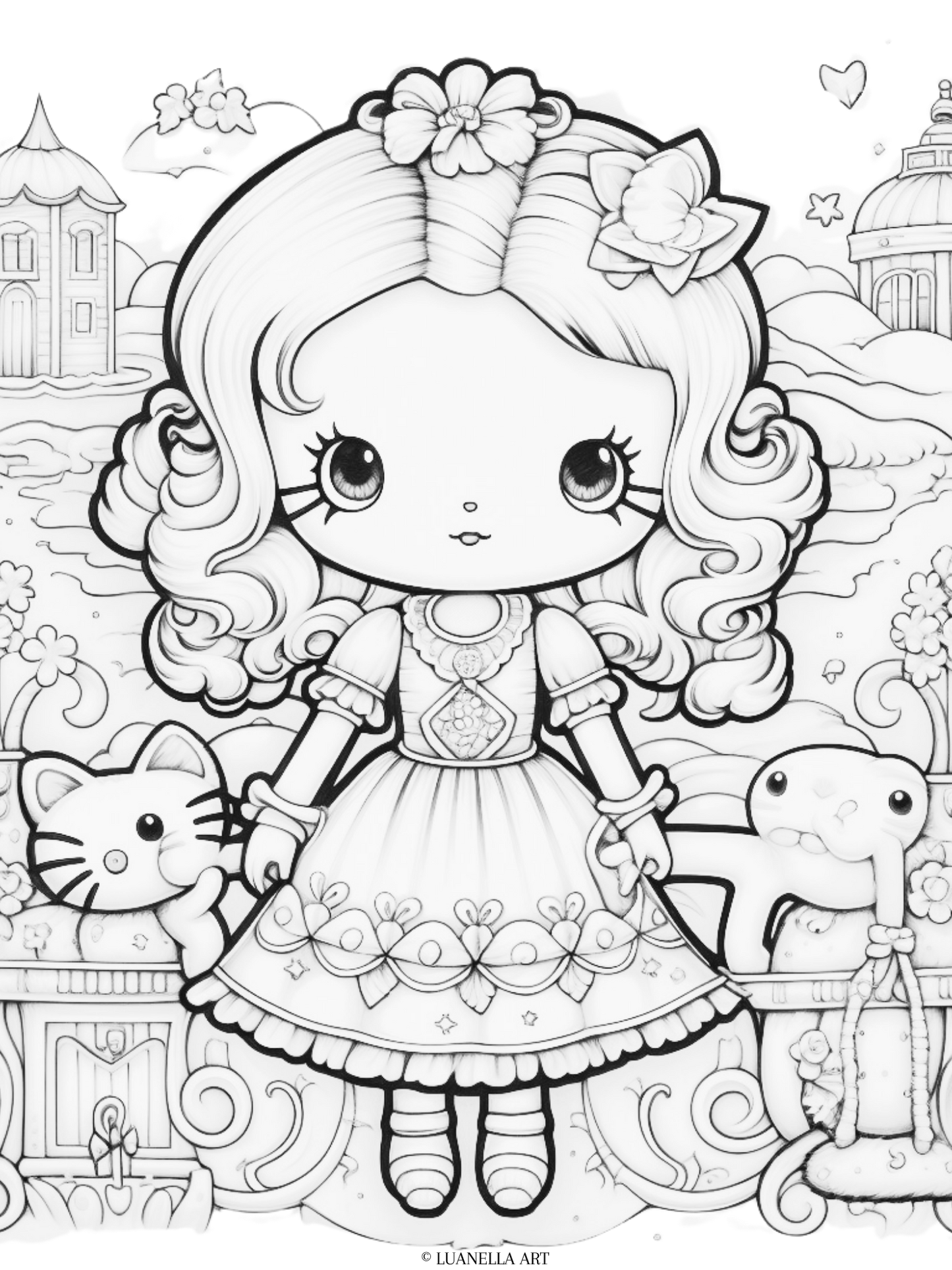 Sanrio characters | Coloring Page | Instant Digital Download