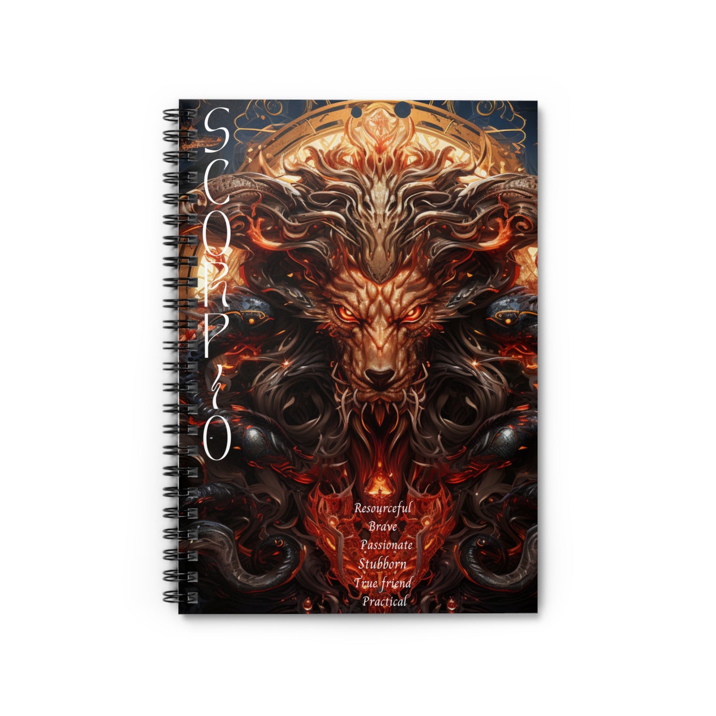 Scorpio Zodiac Traits | Original Art | Spiral Notebook - Ruled Line