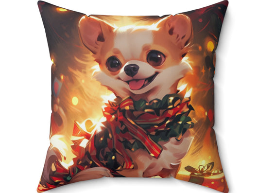Chihuahua Christmas | Square Pillow | Home Decor