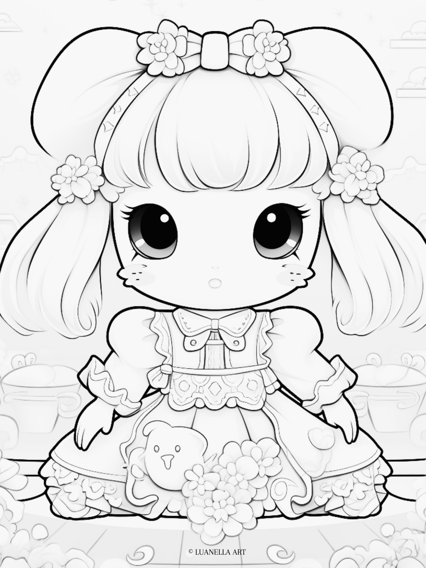 Cinnamoroll Sanrio Character | Coloring Page | Instant Digital Download