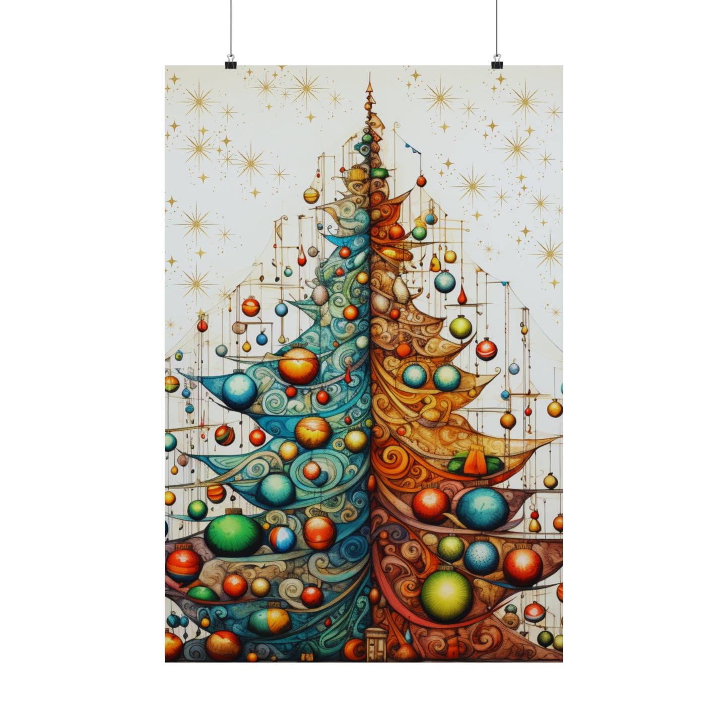 Christmas Tree | Matte Vertical Poster  | Original Art