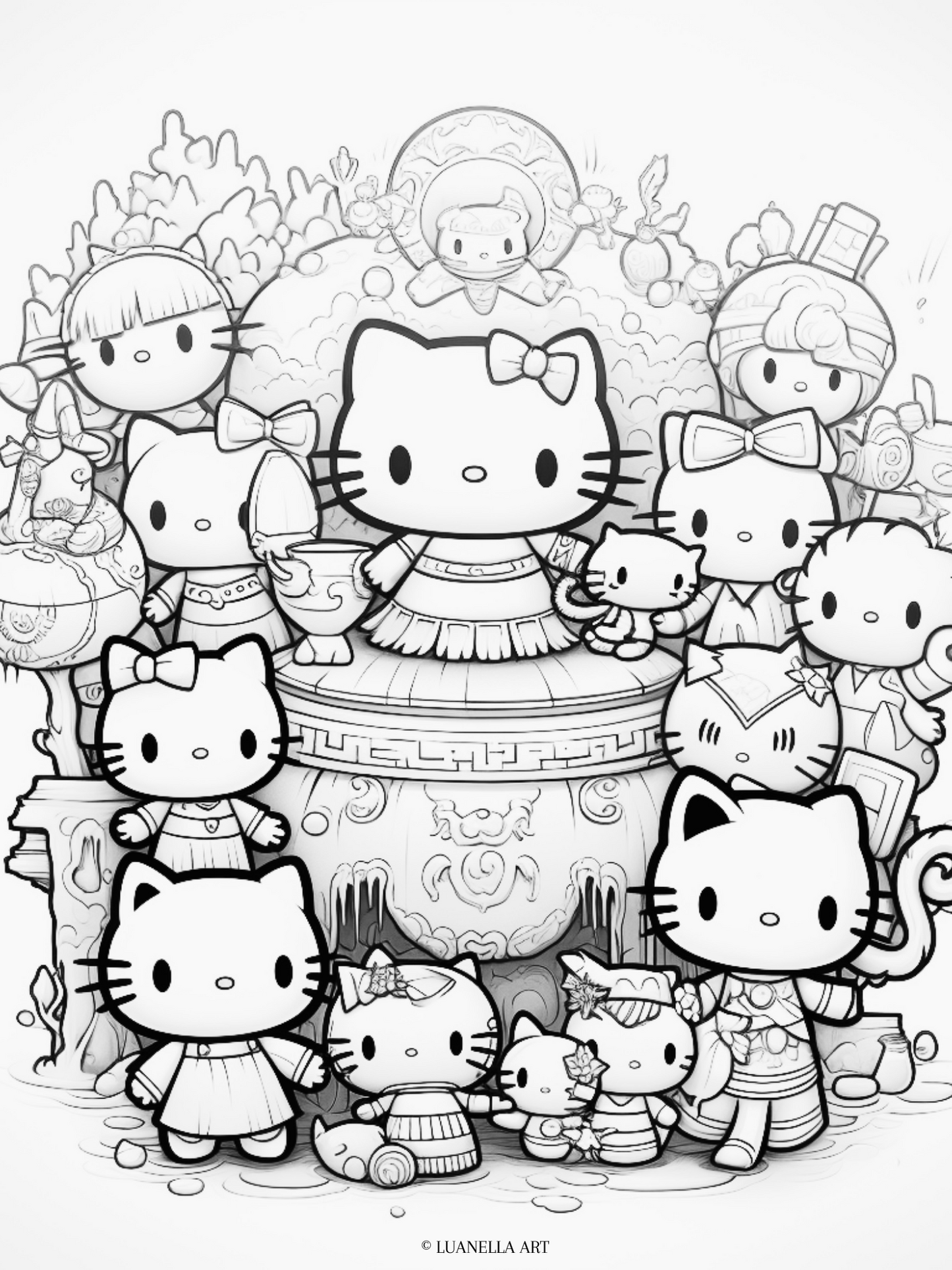 Sanrio and friends | Coloring Page | Instant Digital Download