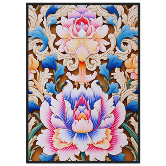 Flowers | Original Art Print | Premium Matte Paper Wooden Framed Poster