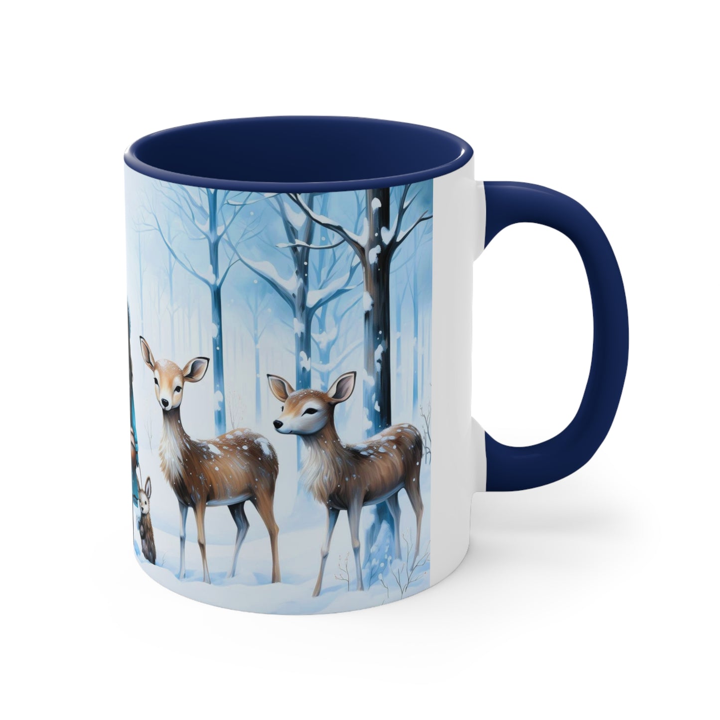 Girl with Deers in the Forest  | Ceramic Mug