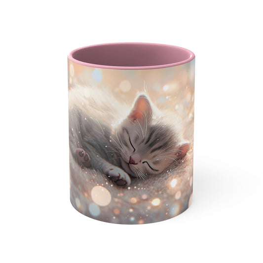 Kitten Dreams | Original Art | Accent Coffee Mug, 11oz