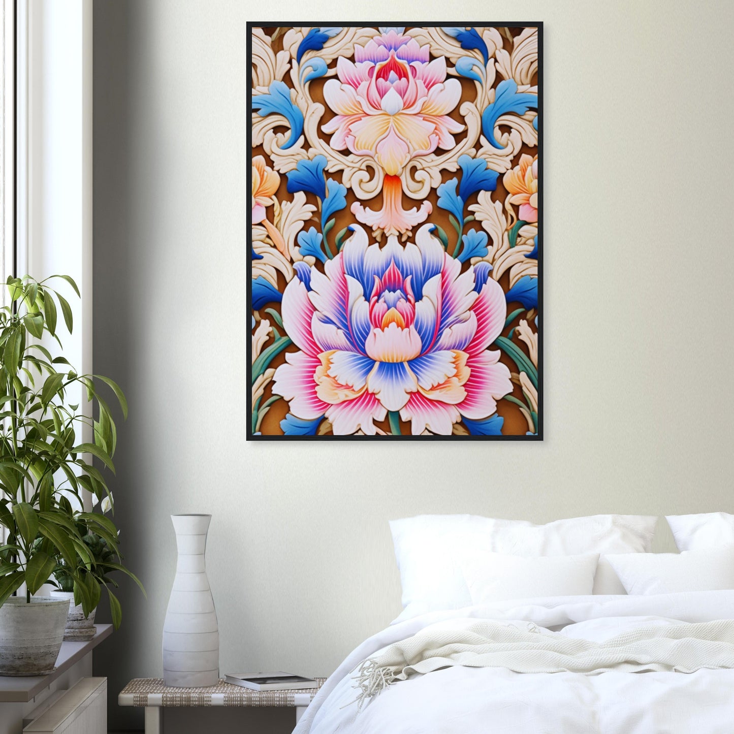 Flowers | Original Art Print | Premium Matte Paper Wooden Framed Poster