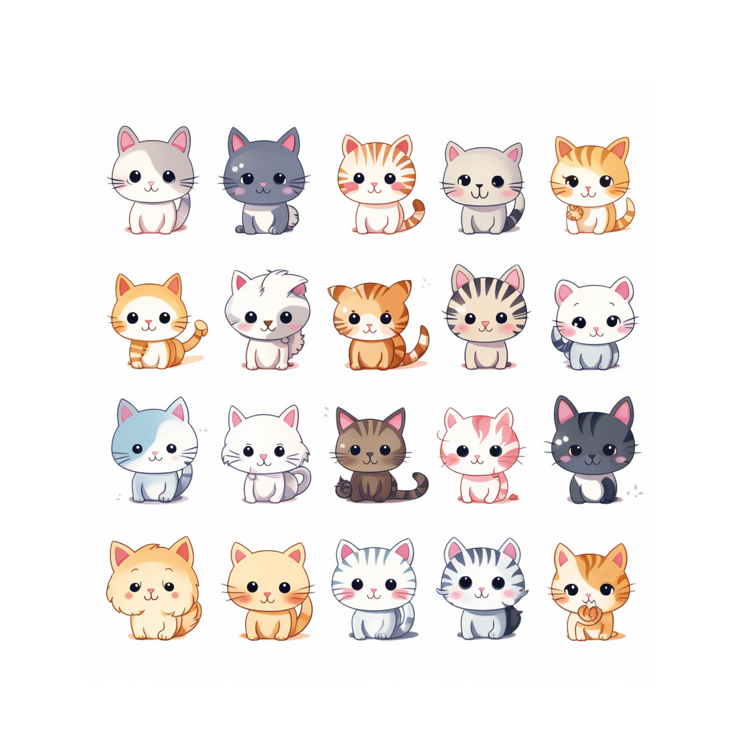 Cute Anime Cat Tattoo Art #2 | High resolution PNG file | Instant download