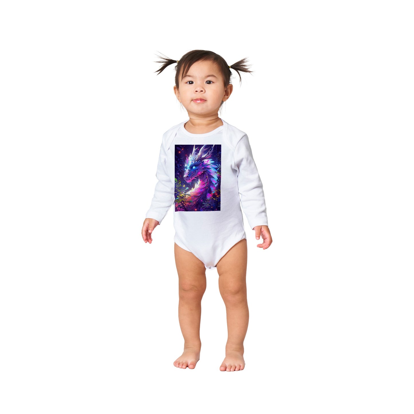 Dragon | Original Art | Classic Baby Long Sleeve Bodysuit | 100% cotton | Relaxed fit