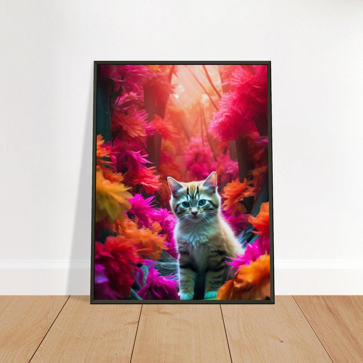 Kitten in colorful forest | Original Wall Art