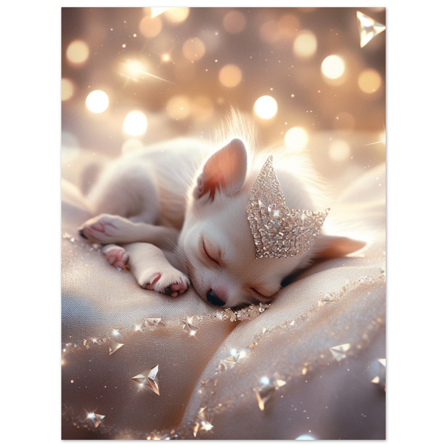 Sleeping Chihuahua | Original Art Print | |Premium Matte Paper Poster | 12"x 16"